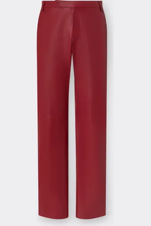 FERRARI Trousers In Draped Nappa Leather - Male Trousers 46