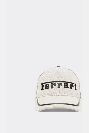 FERRARI Baseball Cap With Embroidered Logo And Leather Details - Hats Os