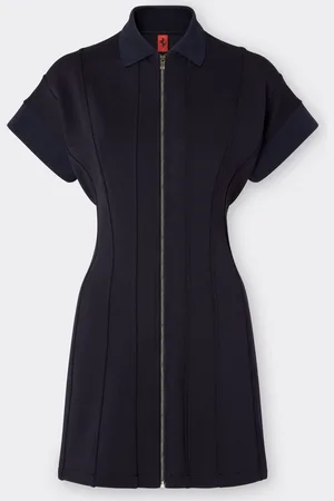 FERRARI Polo Dress In Milano-rib Jersey - Female Dresses S