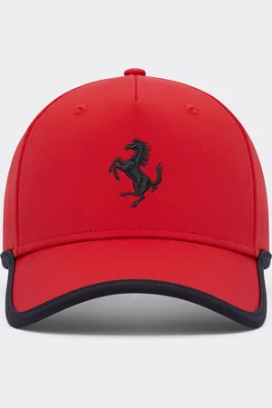 FERRARI Junior Baseball Hat With Prancing Horse Detail - Hats Os