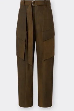 FERRARI Cargo Trousers In Dyed Cotton Twill - Male Trousers 46