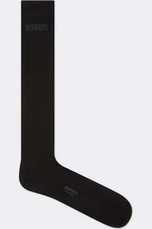 FERRARI Lisle Thread Knee-high Socks With Logo - Underwear & Socks S
