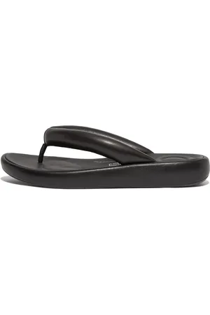 FitFlop Women IQUSHION D-LUXE Padded Leather Flip-Flops, Full Price