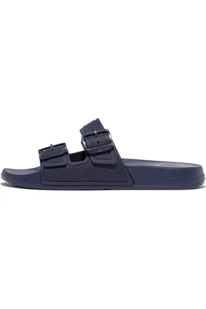 FitFlop Women iQUSHION Two-Bar Buckle Slides Rubber, Full Price