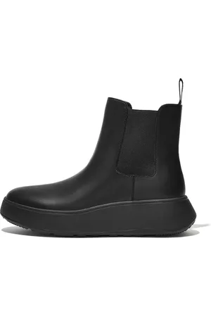 FitFlop Women F-MODE Leather Flatform Chelsea Boots, Full Price
