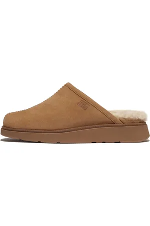 FitFlop GEN-FF Mens Warm Shearling-Lined Suede Slippers, Full Price