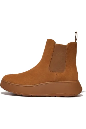FitFlop Women F-MODE Suede Flatform Chelsea Boots, Outlet