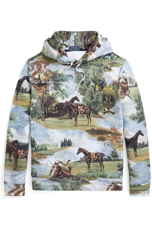 Ralph Lauren Equestrian Print Fleece Hoodie