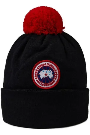 Canada Goose Logo Pompom Beanie