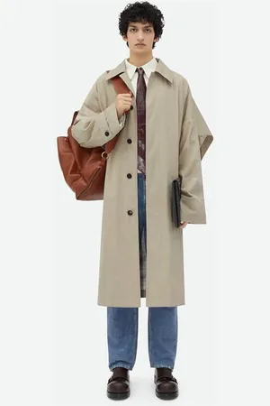 Bottega Veneta Cotton Silk Cape Trench
