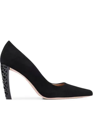 HUGO BOSS Suede Monogram Heels Womens