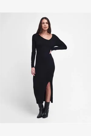 Barbour Piquet Knitted Midi Dress