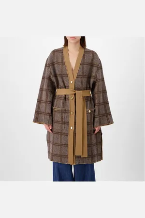 Gucci Reversible Checked Wool Cardigan