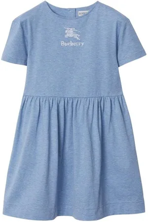 Burberry Equestrian Knit-Print Cotton Dress Juniors