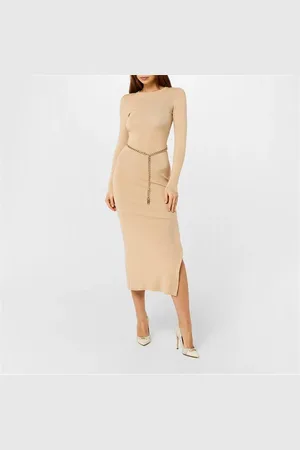Michael Kors Chain Belt Knitted Dress