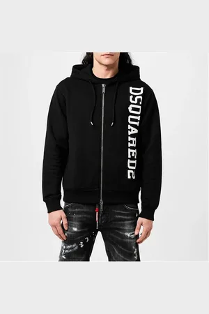 Dsquared2 Logo Print Zip Hoodie
