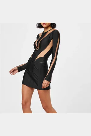 MUGLER Body Shaping Illusion Dress