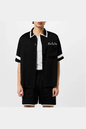 BLUE SKY INN Waiter Logo Embroidered Satin Shirt