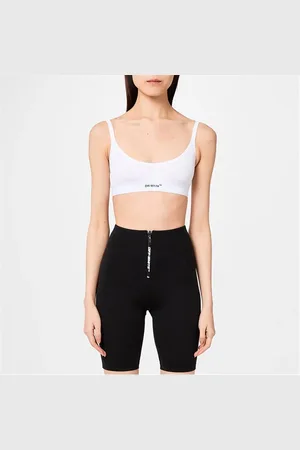 OFF-WHITE Helvetica Logo Basic Rib Bra