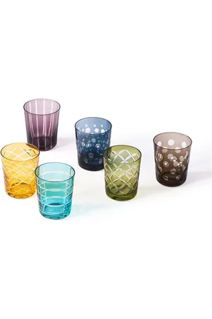 Pols Potten Mixed Cuttings Glass Tumblers - Set of 6