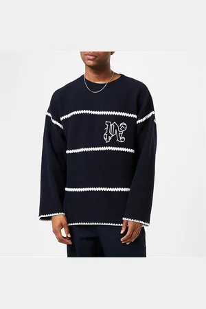 Palm Angels Monogram Striped Sweatshirt