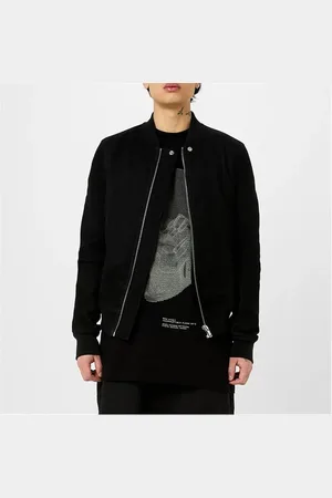 Rick Owens Leather Bomber Jacket Mens