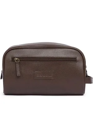 Barbour Leather Washbag