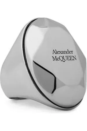 Alexander McQueen Faceted Stone Ring In Antique