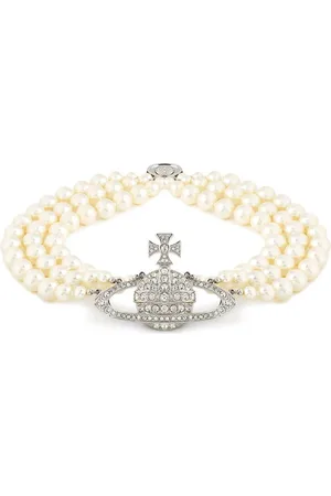 Vivienne Westwood 3 Row Pearl Bas Relief Choker