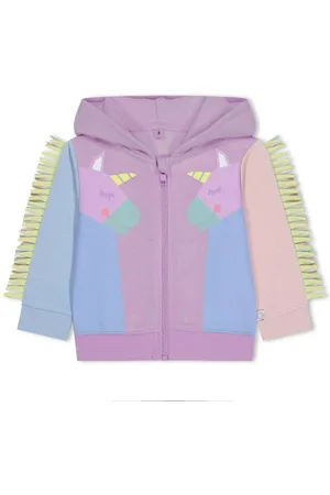 Stella McCartney Fringed Unicorn Zip Hoodie Junior Girls