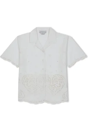 Stella McCartney Embroidery Anglaise Cotton Shirt Juniors