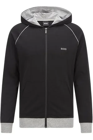 HUGO BOSS Embroidered Logo Zip-Up Hoodie