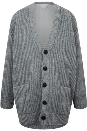 Bottega Veneta Felted English Wool Ribbed Cardigan
