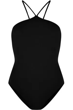 Saint Laurent Criss Cross Halterneck Swimsuit