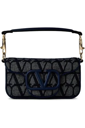 VALENTINO GARAVANI Locò Toile Iconographe Denim Crossbody Bag