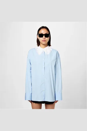 Prada Fringed Poplin Shirt