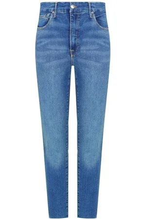 GOOD AMERICAN Good Waist Crop Raw Hem Jean