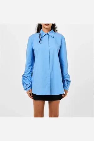 VALENTINO Rose Applique Poplin Shirt