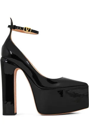 VALENTINO GARAVANI Tan-Go Patent Platform Pumps