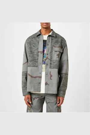 Marine Serre Ripstop Classic-Collar Shirt Jacket