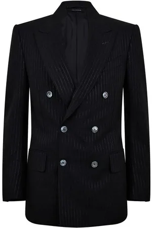 Tom Ford Slim-Fit Double-Breasted Wool And Silk-Blend Suit Jacket Mens