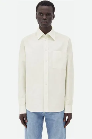 Bottega Veneta Cotton Linen Check Shirt With Bv Embroidery