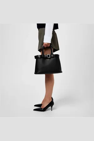 Prada Buckle Medium Leather Handbag