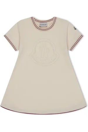 Moncler Logo Dress With Contrasting Trims Junior