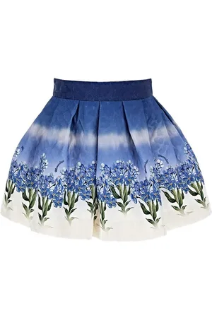 MONNALISA Flower Print Skater Skirt