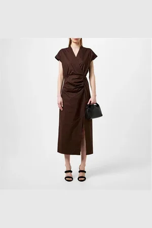 MARELLA V-Neck Midi Wrap Dress