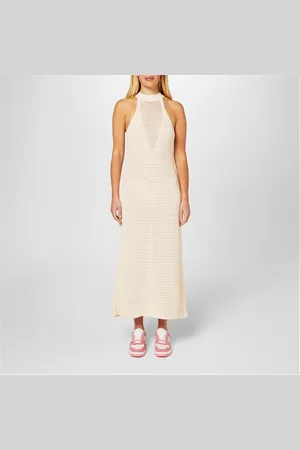 Tommy Hilfiger Crochet Halterneck Midi Dress