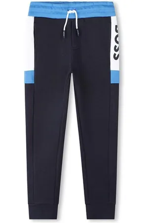 HUGO BOSS Colour-Block Logo Jogging Bottoms Juniors