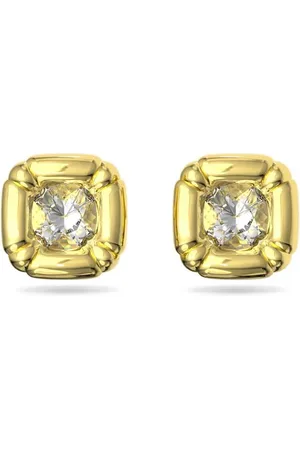Swarovski Dulcis stud earrings, Cushion cut, tone, -tone plated