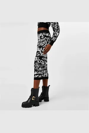 VERSACE Graffiti Midi Skirt
